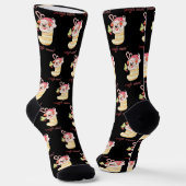 Chaussette Chiot de la saison câlins dans un bas (Angulaire)