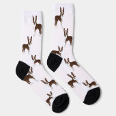 Chaussette Chocolat Brown Boston Terrier Motif de dessin de c (Droite)