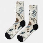 Chaussette Chocolat Chaud & Flocons de Neige Design de Fêtes (Gauche)