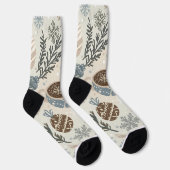 Chaussette Chocolat Chaud & Flocons de Neige Design de Fêtes (Droite)