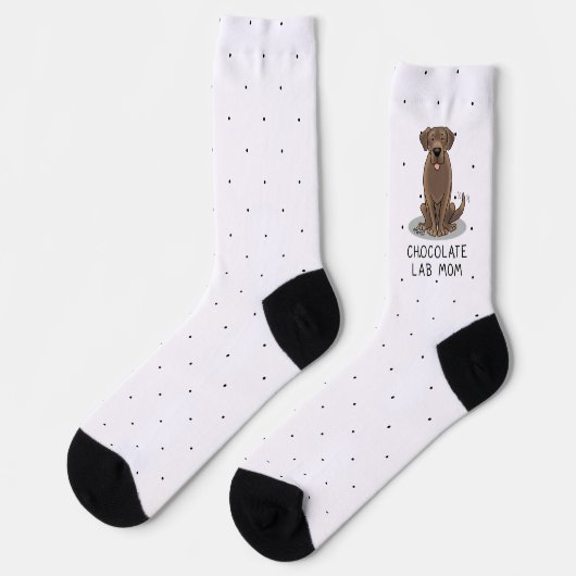 Chaussette Chocolat Lab Maman Labrador Retriever Maman Maman (Gauche)