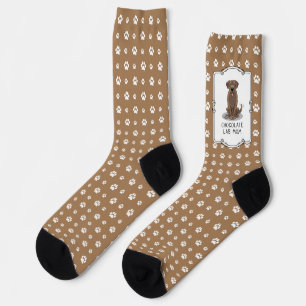 Chaussette Chocolat Lab Maman (Labrador Retriever Mom) mignon