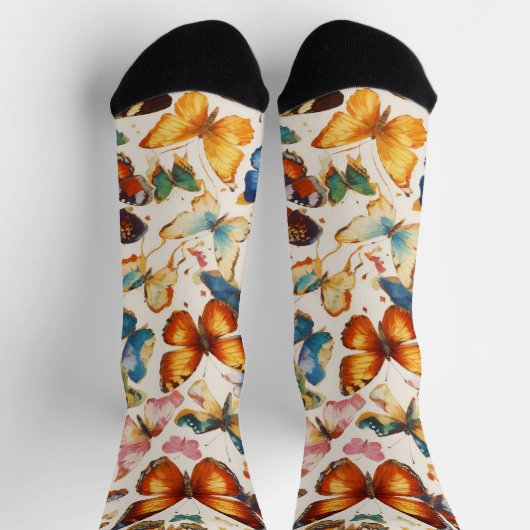 Chaussette Chocs imprimés papillon (Haut)