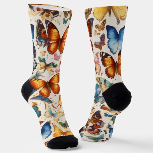Chaussette Chocs imprimés papillon (Angulaire)