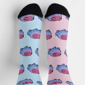 Chaussette Chonky Bisexual Frog Queer Socks | Cute Bi Pride  (Haut)