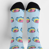 Chaussette Chonky Pansexual Frog Pride Socks | Cute Pan Pride (Haut)