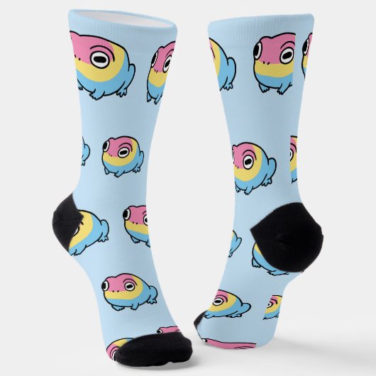 Chaussette Chonky Pansexual Frog Pride Socks | Cute Pan Pride (Angulaire)