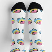 Chaussette Chonky Pansexual Frog Pride Socks | Cute Pan Pride (Haut)