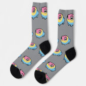 Chaussette Chonky Pansexual Frog Pride Socks | Cute Pan Pride (Gauche)
