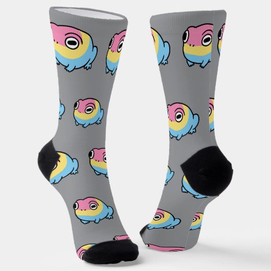 Chaussette Chonky Pansexual Frog Pride Socks | Cute Pan Pride (Angulaire)