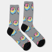 Chaussette Chonky Pansexual Frog Pride Socks | Cute Pan Pride (Droite)