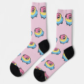 Chaussette Chonky Pansexual Frog Pride Socks | Cute Pan Pride (Gauche)
