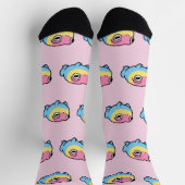 Chaussette Chonky Pansexual Frog Pride Socks | Cute Pan Pride (Haut)