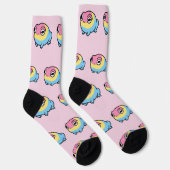 Chaussette Chonky Pansexual Frog Pride Socks | Cute Pan Pride (Droite)