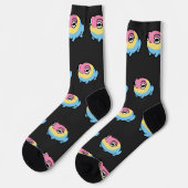 Chaussette Chonky Pansexual Frog Pride Socks | Cute Pan Pride (Gauche)