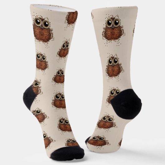 Chaussette Chouette au café (Angulaire)