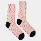 Chaussette Chouette Bébé Rose Cute Patterned (Droite)