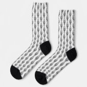 Chaussette Chouette (blanche) - Chaussettes Premium (Gauche)