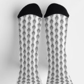 Chaussette Chouette (blanche) - Chaussettes Premium (Haut)