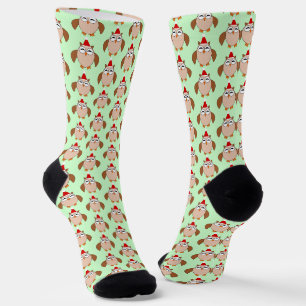 Chaussette Chouette de Noël mignonne