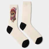 Chaussette Chouette mignonne beige clair avec chaussettes Cas (Droite)