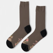 Chaussette Chouette mignonne et chaussettes de texte amusante (Gauche)