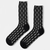 Chaussette Chouette (noire) - Chaussettes Premium (Gauche)