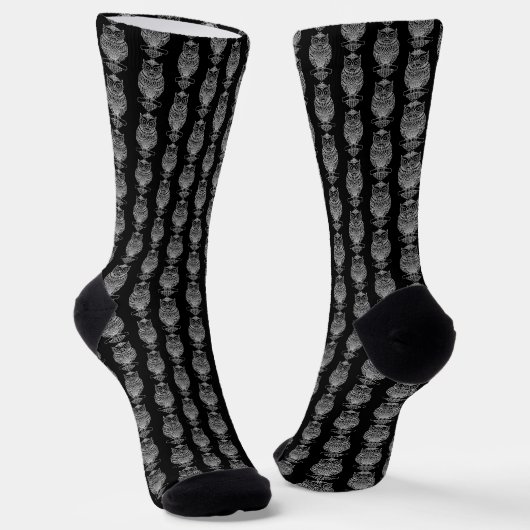 Chaussette Chouette (noire) - Chaussettes Premium (Angulaire)