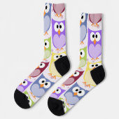 Chaussette Chouettes mignonnes, Chouette Motif, Chouettes pou (Gauche)