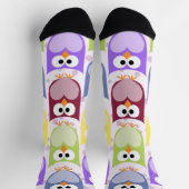 Chaussette Chouettes mignonnes, Chouette Motif, Chouettes pou (Haut)