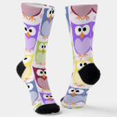 Chaussette Chouettes mignonnes, Chouette Motif, Chouettes pou (Angulaire)