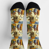 Chaussette Christ Donner les clés à saint Pierre (Haut)