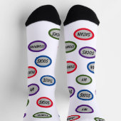 Chaussette Christian Satan estomper drôles Chaussettes Crew (Haut)