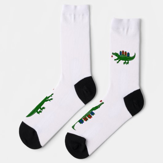 Chaussette Christmas Alligator Crew Socks (Gauche)