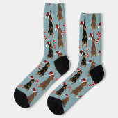 Chaussette Christmas Doberman Pinscher (Gauche)