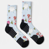 Chaussette Christmas Elements Snowman Pattern (Droite)