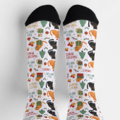 Chaussette Christmas Holiday Cat Socks For Cat Lovers (Haut)
