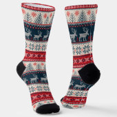 Chaussette Christmas Knitting Pattern Reindeer (Angulaire)