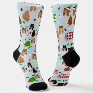 Chaussette Christmas Rough Collie