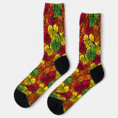 Chaussette Chute d'amour - Feuilles d'automne Durable Premium (Gauche)