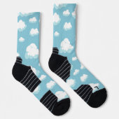 Chaussette Ciel bleu et Motif nuages (Droite)