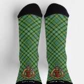 Chaussette Cimier de coq Clan Currie sur Tartan (Haut)