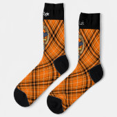 Chaussette Cimier d'Halloween sur des chaussettes de Tartan (Gauche)