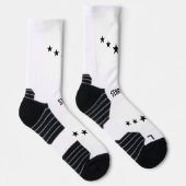 Chaussette Cinq Étoiles Image Stars Texte Imprimé Style Super (Droite)