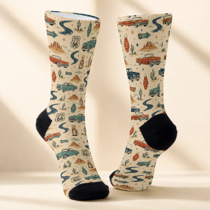 Chaussette Circuit 66 Voyages en Voitures Classiques