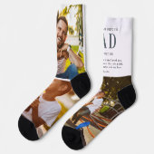 Chaussette Citation de Stepdad Stepfather | Trois photos (Gauche)