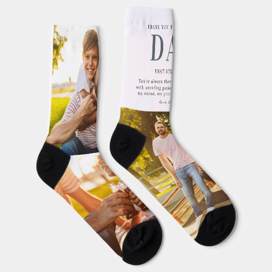 Chaussette Citation de Stepdad Stepfather | Trois photos (Droite)