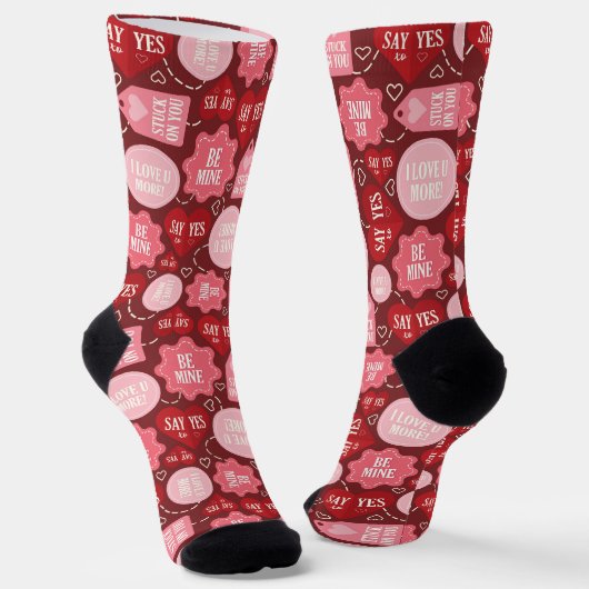 Chaussette Citations de la Saint-Valentin  (Angulaire)