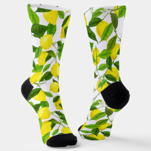 Chaussette Citron à l'aquarelle