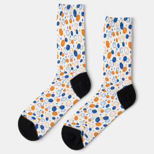 Chaussette Citron bleu et orange Motif Jouer sur le thème des